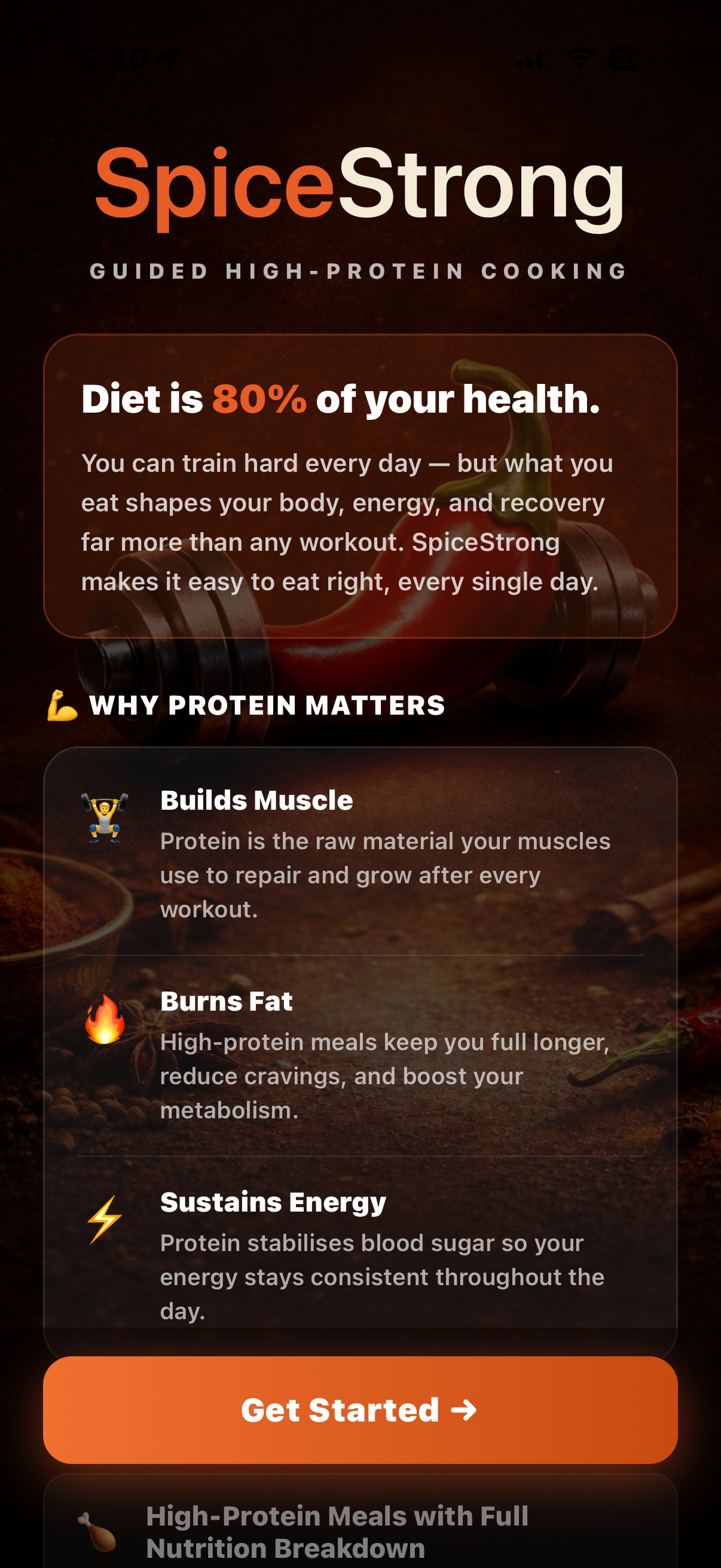 SpiceStrong App