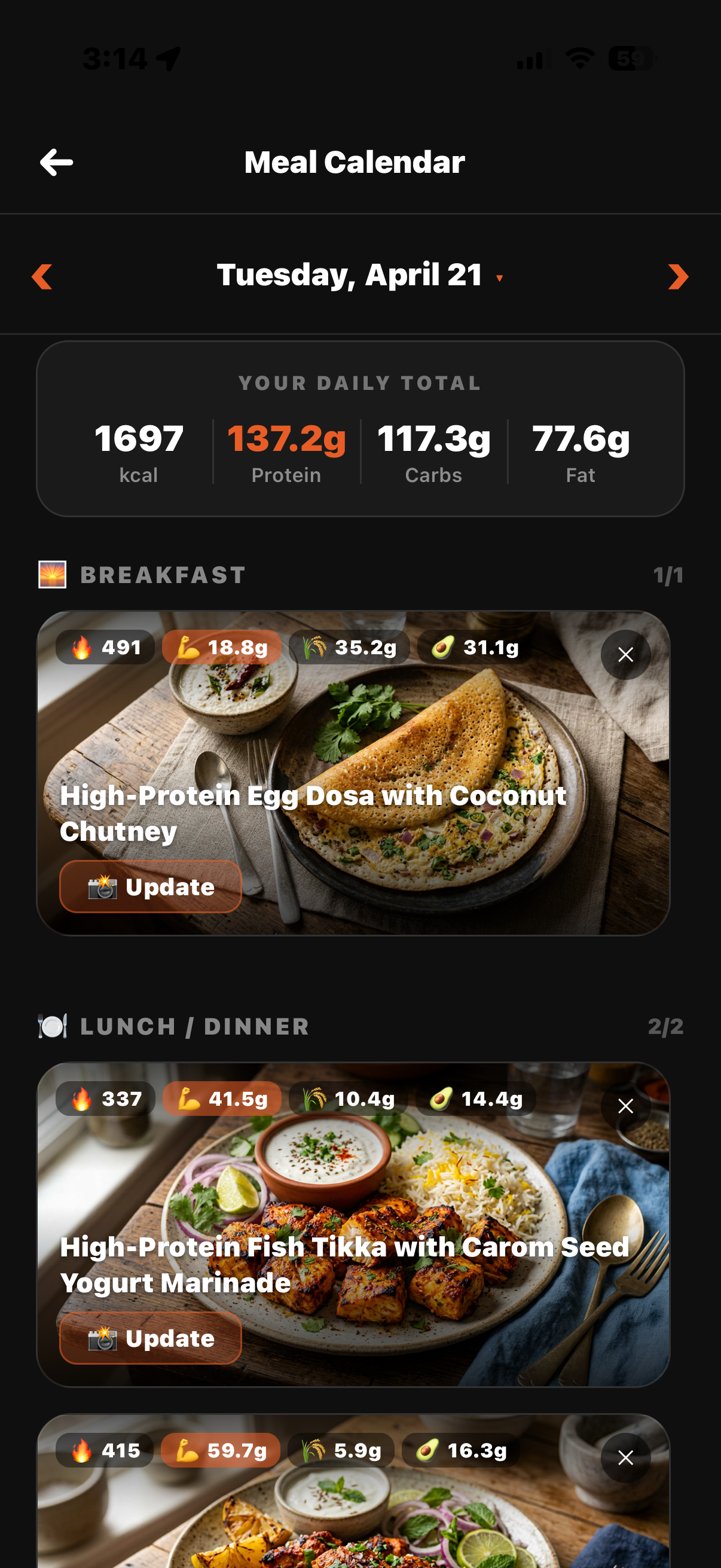 Meal Calendar